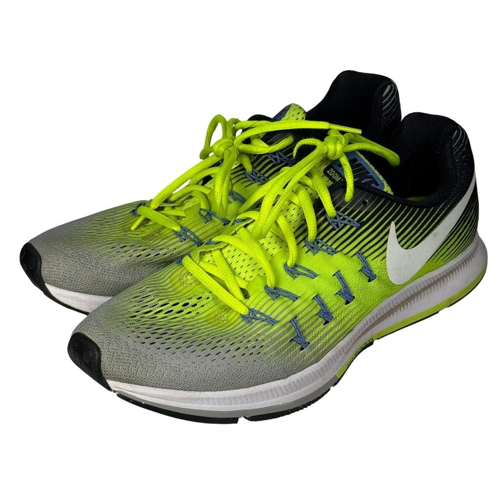 Nike Air Zoom Pegasus 33 Womens 11 Volt Black Running Shoes Mesh 831356-007